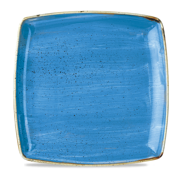 Stonecast Cornflower Blue Square Deep Plate 10.5" Box 6