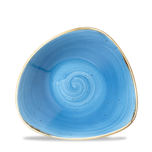 Stonecast Cornflower Blue Triangular Bowl 7.25" Box 12