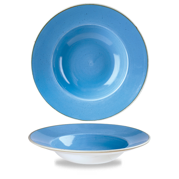 Stonecast Cornflower Blue Profile Wide Rim Bowl Large 10.90" Box 12