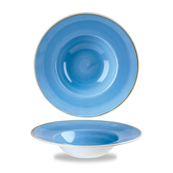 Stonecast Cornflower Blue Profile Wide Rim Bowl Med 9.4" Box 12