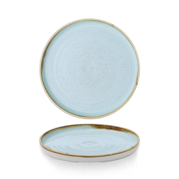 Stonecast Duck Egg  Walled Plate 8.67" Box 6