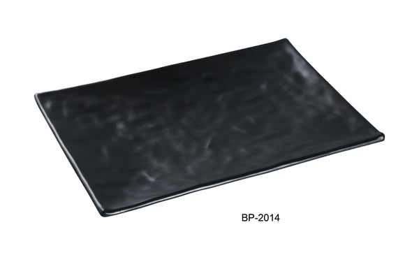 Yanco Black Pearl Melamine 14" X 9" RECTANGULAR PLATE