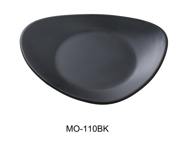 Yanco Moderne Melamine 10 1/2" X 9" TRIANGLE PLATE BLACK