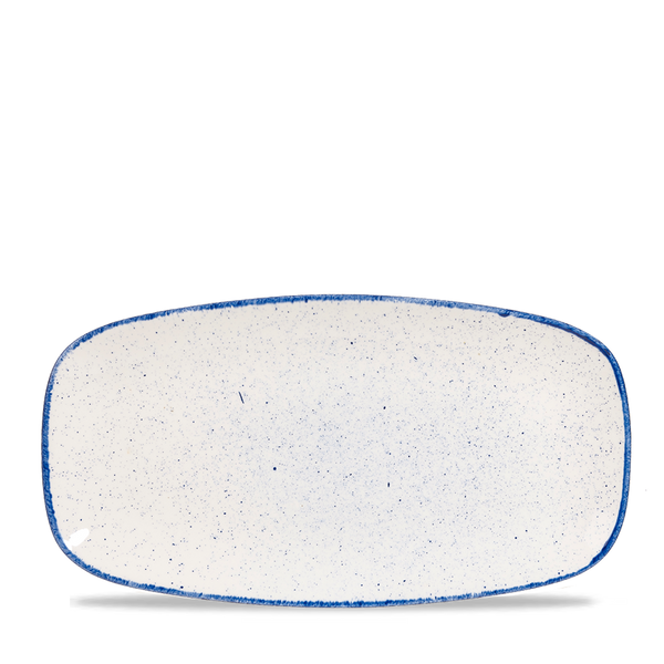 Stonecast Hints Indigo  Chefs Oblong Plate 13 7/8X7 3/8" Box 6