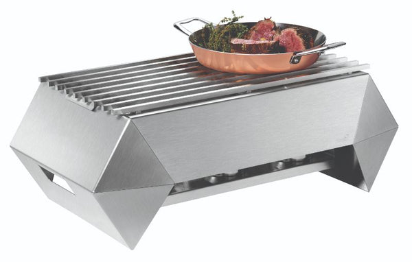 Diamond Multi-Chef™ 10" Stainless Steel Warmer Kit w/ Grill, 3 Fuel Holders, & Rev. Burner Stand