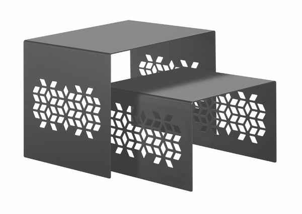 Mosaic Square Black Matte Nesting Risers (2 pcs.), 1 EA