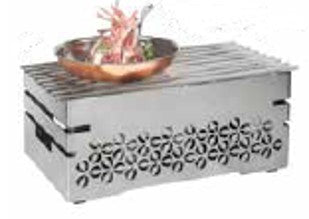 Iris™ Multi-Chef 10" Stainless Steel Warmer Kit w/3 Fuel Holders, Reversible Burner Stand and Grill, 1 EA