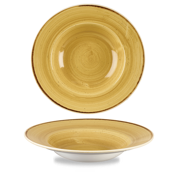 Stonecast Mustard Profile Wide Rim Bowl Large 10.90" Box 12