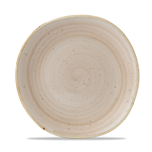 Stonecast Nutmeg Cream Round Trace Plate 10 3/8" Box 12