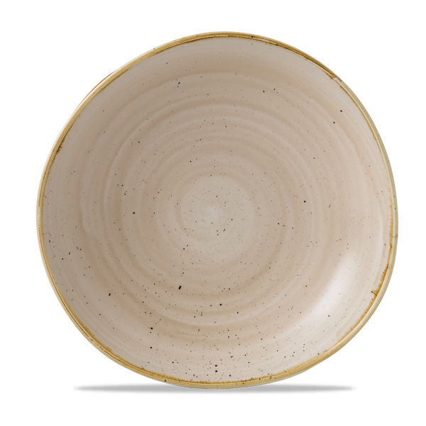 Stonecast Nutmeg Cream Round Trace Bowl 9 7/8"  Box 12