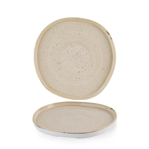 STONECAST NUTMEG CREAM ORGANIC WALLED PLATE 8 1/4" BOX 6