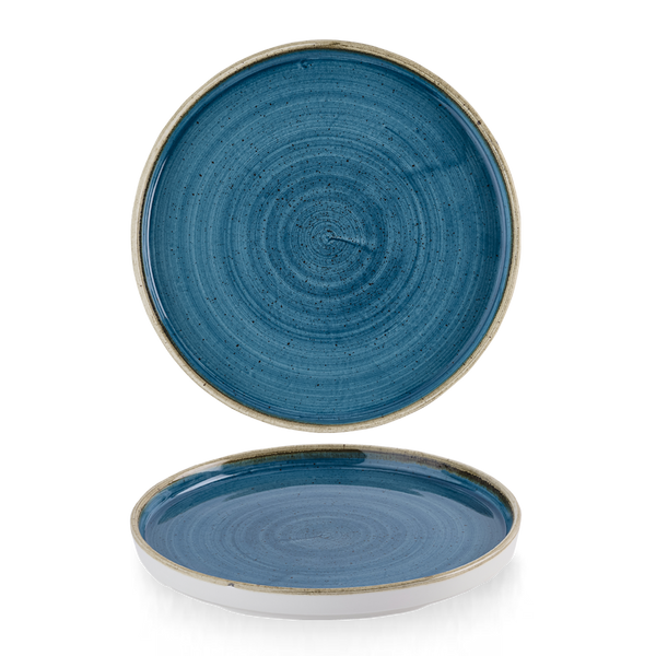 STONECAST JAVA BLUE  WALLED PLATE 10 2/8" BOX 6