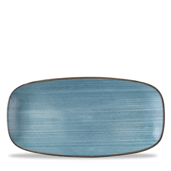 STONECAST RAW TEAL  CHEFS OBLONG PLATE 11 3/4X6" BOX 12