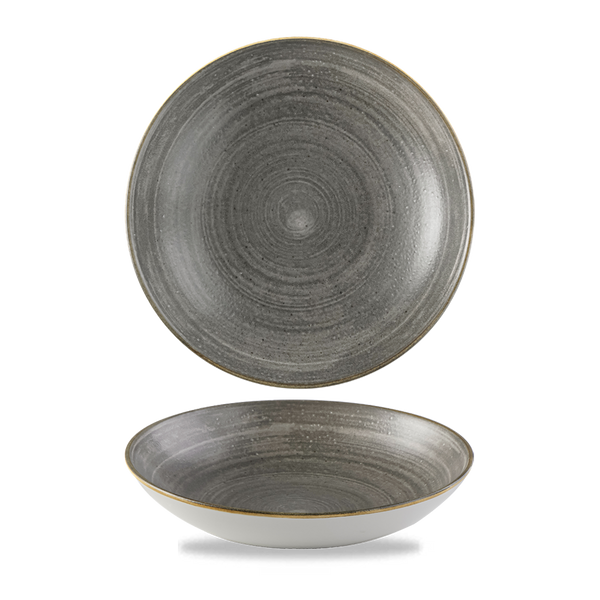 Stonecast Raw Black  Coupe Bowl 7.25" Box 12