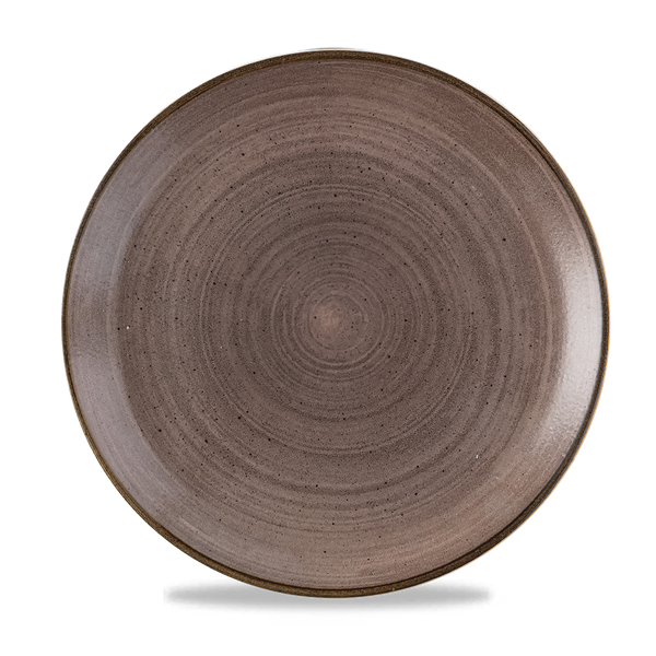 Stonecast Raw Brown Evolve Coupe Plate 11.25" Box 12