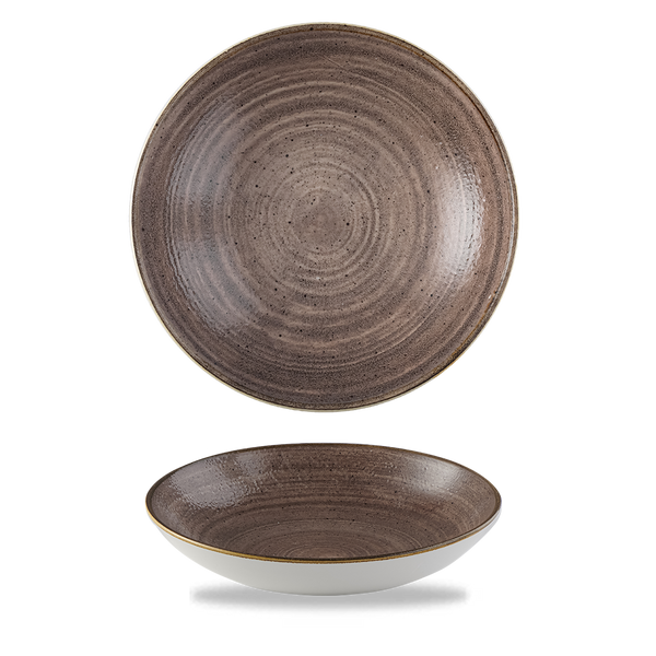 Stonecast Raw Brown  Coupe Bowl 7.25" Box 12