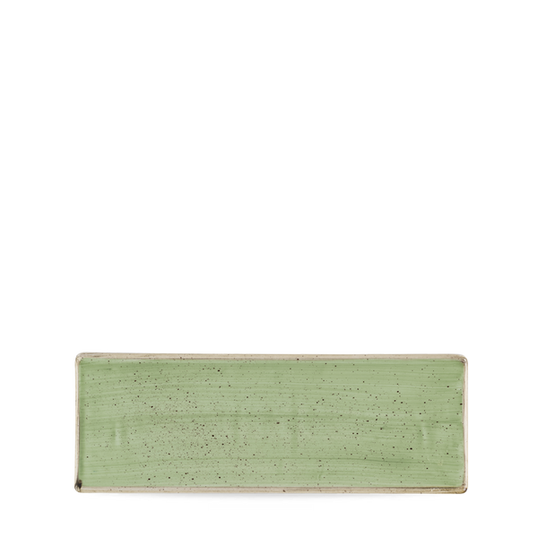 STONECAST SAGE GREEN OBLONG PLATE 25X9CM BOX 6