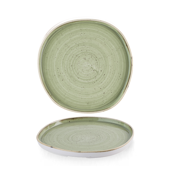 STONECAST SAGE GREEN ORGANIC WALLED PLATE 8 1/4" BOX 6