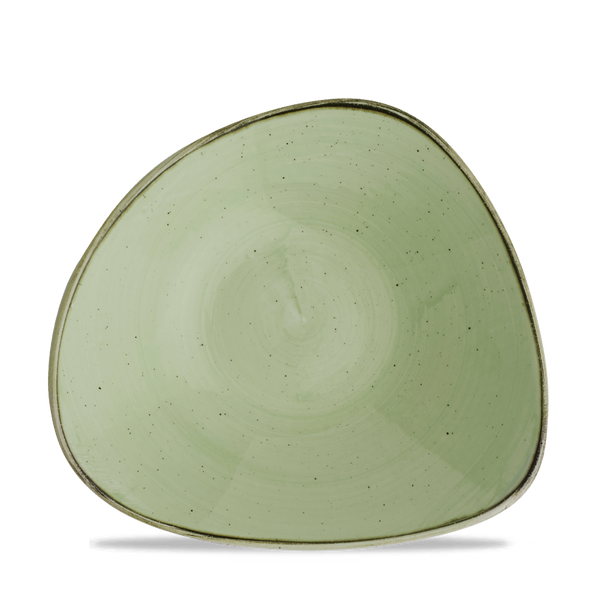 Stonecast Sage Green Triangle Bowl 23.5cm 9 1/4" 60cl 21oz