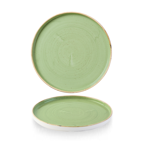 Stonecast Sage Green Walled Plate 21cm 8 1/4" H: 2cm