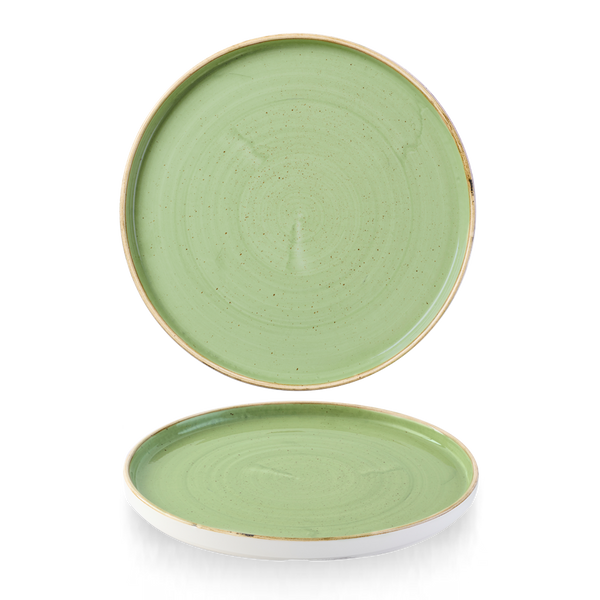 Stonecast Sage Green Walled Plate 26cm 10 1/4" H: 2cm