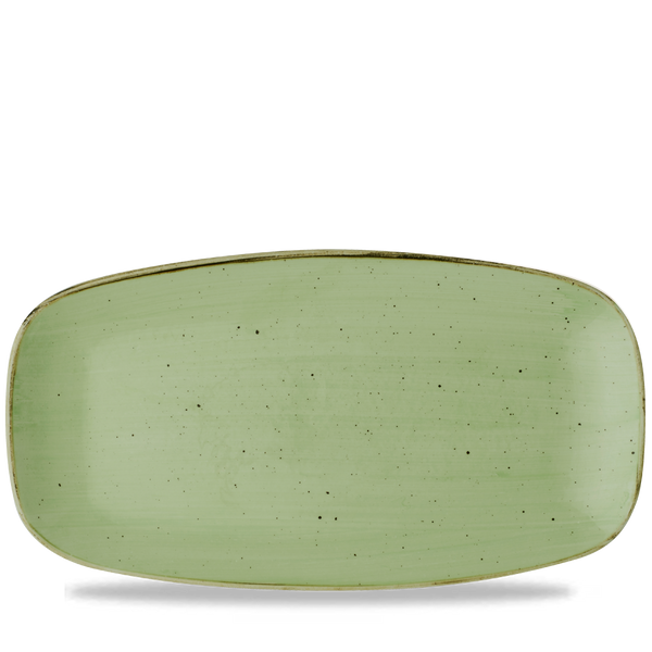 Stonecast Sage Green Chefs' Oblong Plate No.4 35.5 x 18.9cm 13 7/8" x 7 3/8"