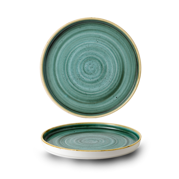 Stonecast Samphire Green  Walled Plate 8.67" Box 6