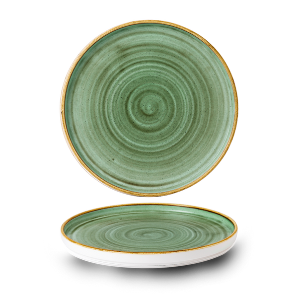 Stonecast Samphire Green  Walled Plate 10 2/8" Box 6