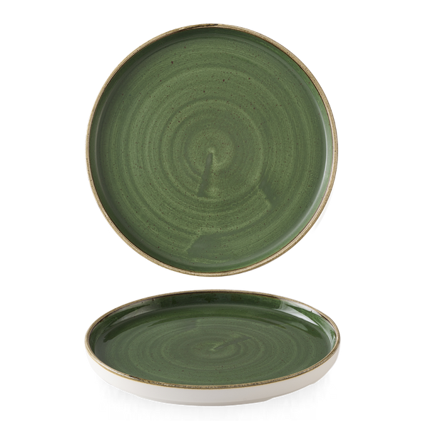 STONECAST SORREL GREEN  WALLED PLATE 10 2/8" BOX 6