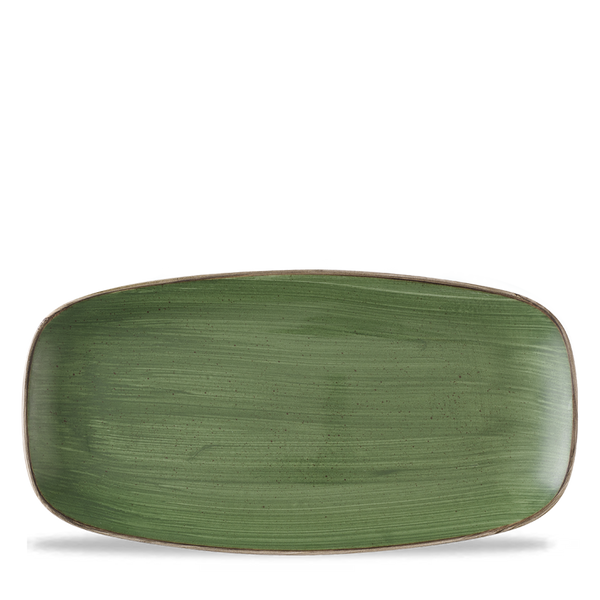 STONECAST SORREL GREEN  CHEFS OBLONG PLATE 11 3/4X6" BOX 12