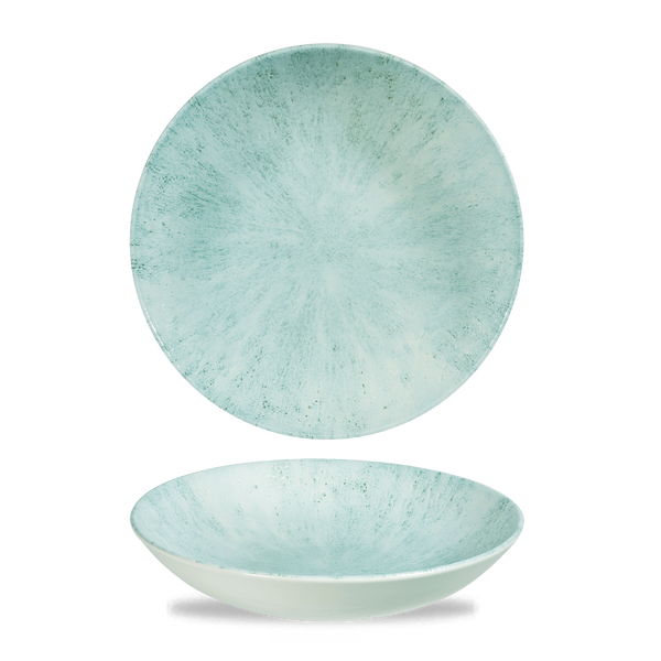 Stone Aquamarine Evolve Coupe Bowl 9.75" Box 12