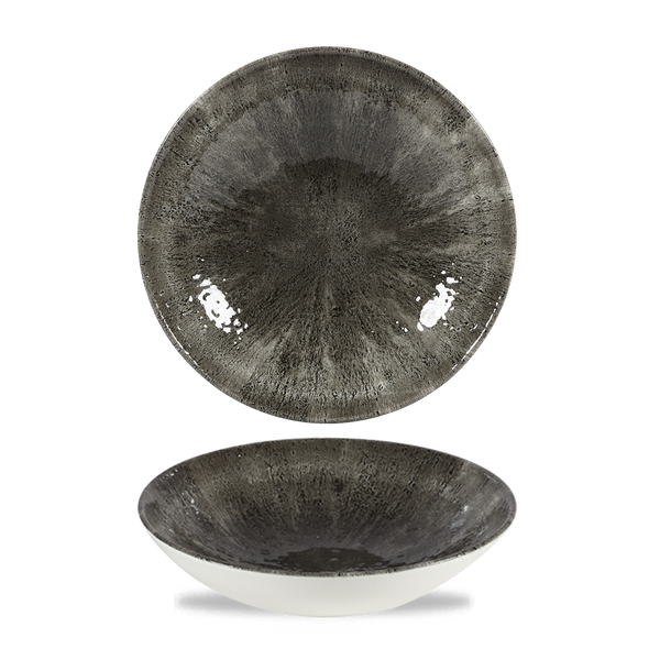 Stone Quartz Black Evolve Coupe Bowl 7.25" Box 12