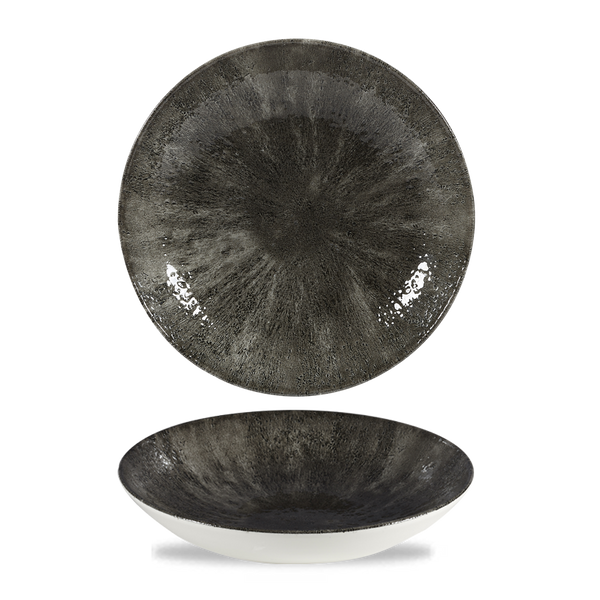 Stone Quartz Black Evolve Coupe Bowl 9.75" Box 12