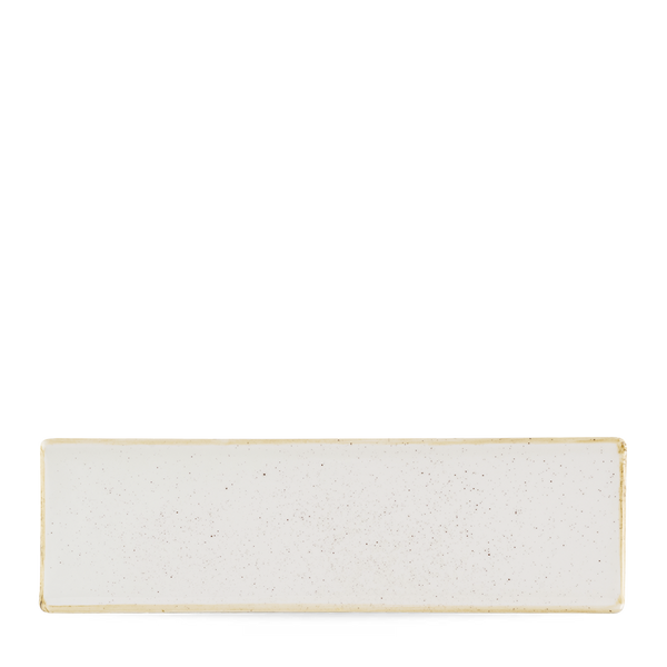 STONECAST BARLEY WHITE OBLONG PLATE 30X9CM BOX 6