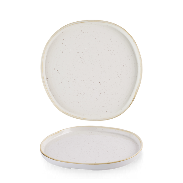 STONECAST BARLEY WHITE ORGANIC WALLED PLATE 8 1/4" BOX 6