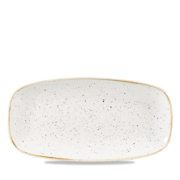 Stonecast Barley White  Chefs Oblong Plate 10.6"X5" Box 12