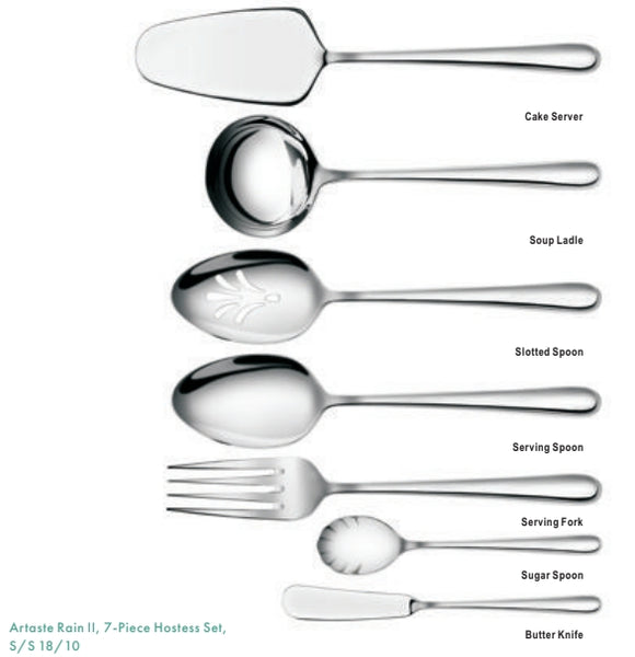 Artaste Rain II,7 Piece Hostess Set, S/S 18/10