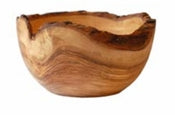 Bowl large rustic olive wood oiled , Gold Stock Tier