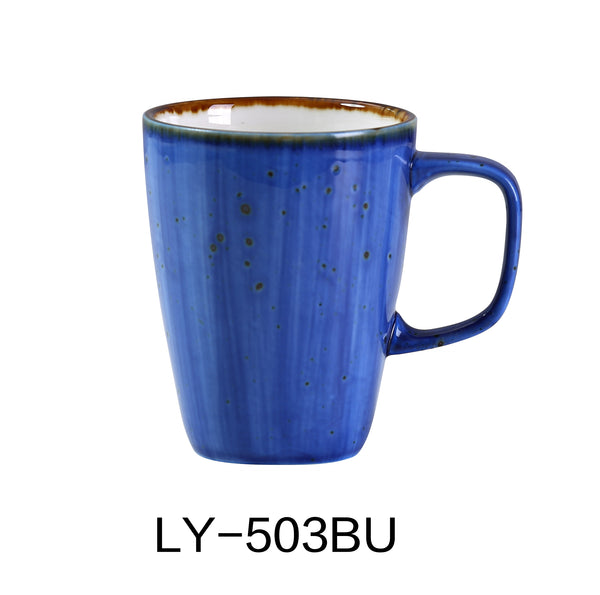 Yanco Lyon-Blue Chinaware 3 1/4" X 4" MUG 10 OZ BLUE