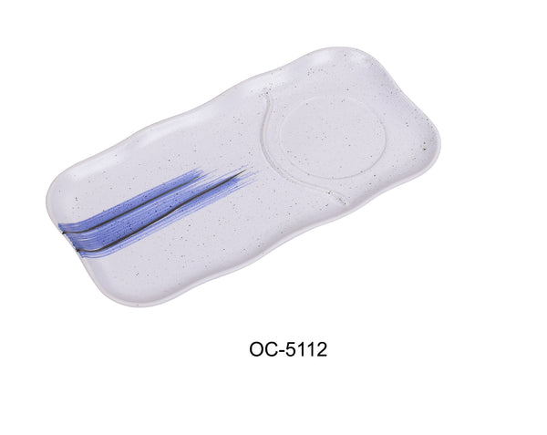 Yanco Ocean Chinaware 12" X 6" COMPARTMENT PLATE MATCHING OC-5105