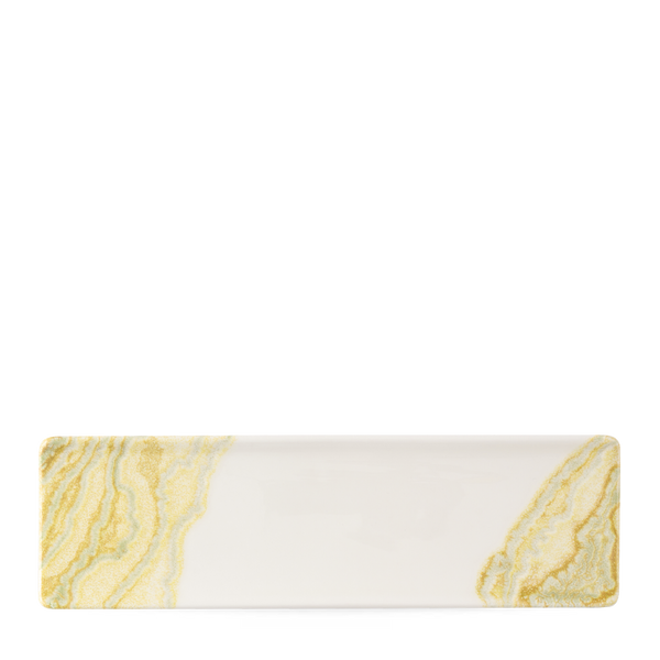 TIDE GOLD OBLONG PLATE 30X9CM BOX 6