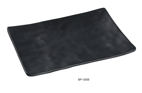 Yanco Black Pearl Melamine 8" X 5 1/2" RECTANGULAR PLATE