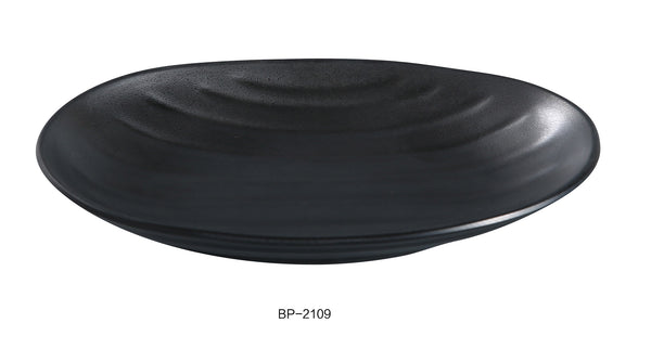 Yanco Black Pearl Melamine 9 1/2" X 5 1/2" OVAL DEEP PLATE