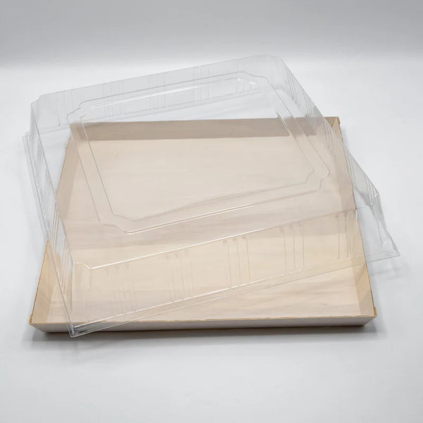 14x14 Balsa Wood Tray with Clear Cover