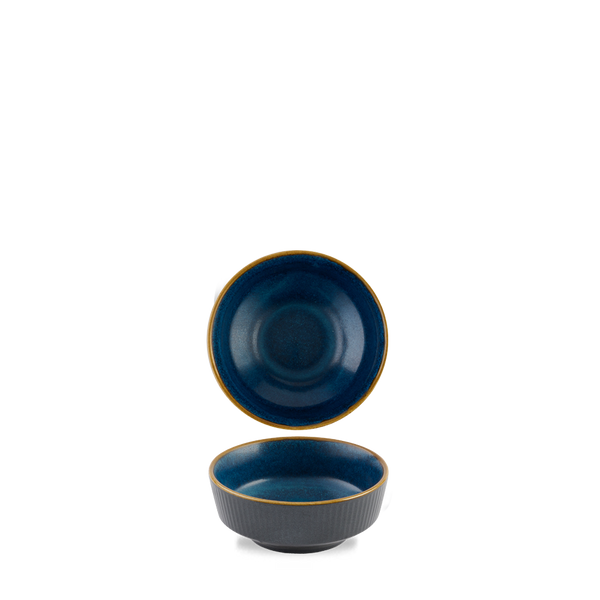 Nourish Tokyo Blue Kochi Shallow Bowl 26cl 9oz H:5cm Dia: 11.5cm 4 1/2" Box 12