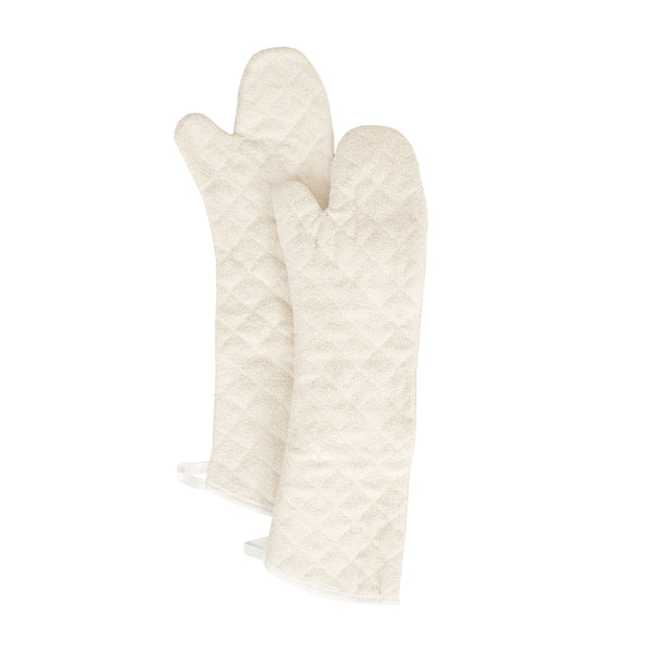 Chef Revival® Oven Mitt, shoulder length, 24", protects up to 450°F, machine washable, silicone lining for extra protection, 100% terry, 1 pair per beige (must be purchased in case quantities)