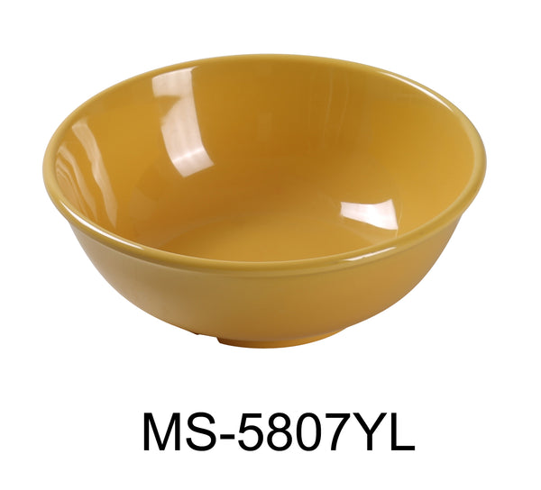 Yanco Milestone Melamine 7 1/2" X 2 3/4"H SALAD BOWL - 24 OZ YELLOW