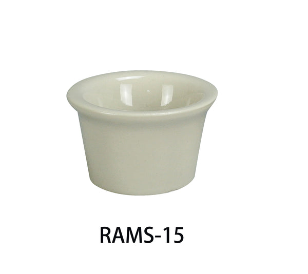 Yanco Accessories Chinaware 2 3/8" X 1 1/2"H RAMEKIN 1.5 OZ SMOOTH AMERICAN WHITE