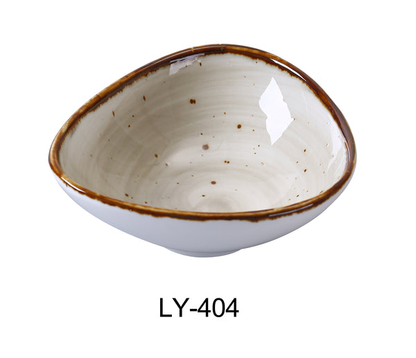 Yanco Lyon Chinaware 4 3/4" X 4 3/8" X 1 5/8" TRIANGLE SAUCE BOWL 5 OZ