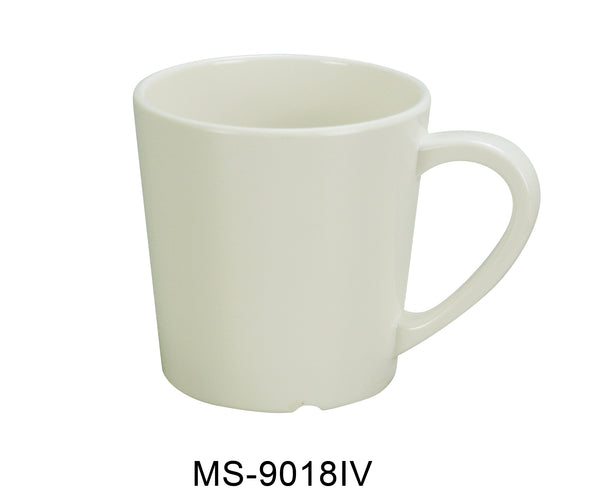 Yanco Milestone Melamine 3" X 3"H MUG/CUP - 7 OZ IVORY